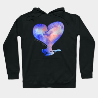 Love comes in many forms - abstract pink heart Hoodie